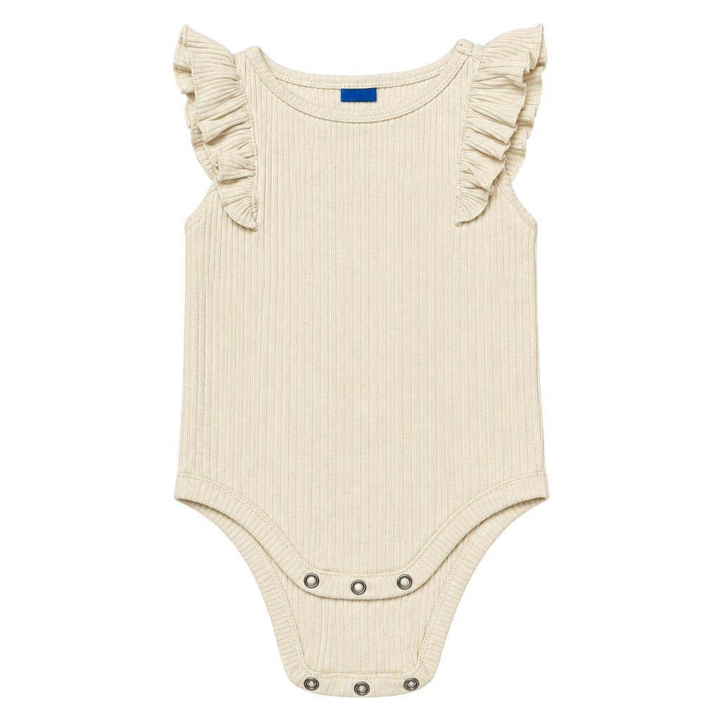 Old Navy Ribbed Flutter-Sleeve Bodysuit Size 3-6M Yellow 1