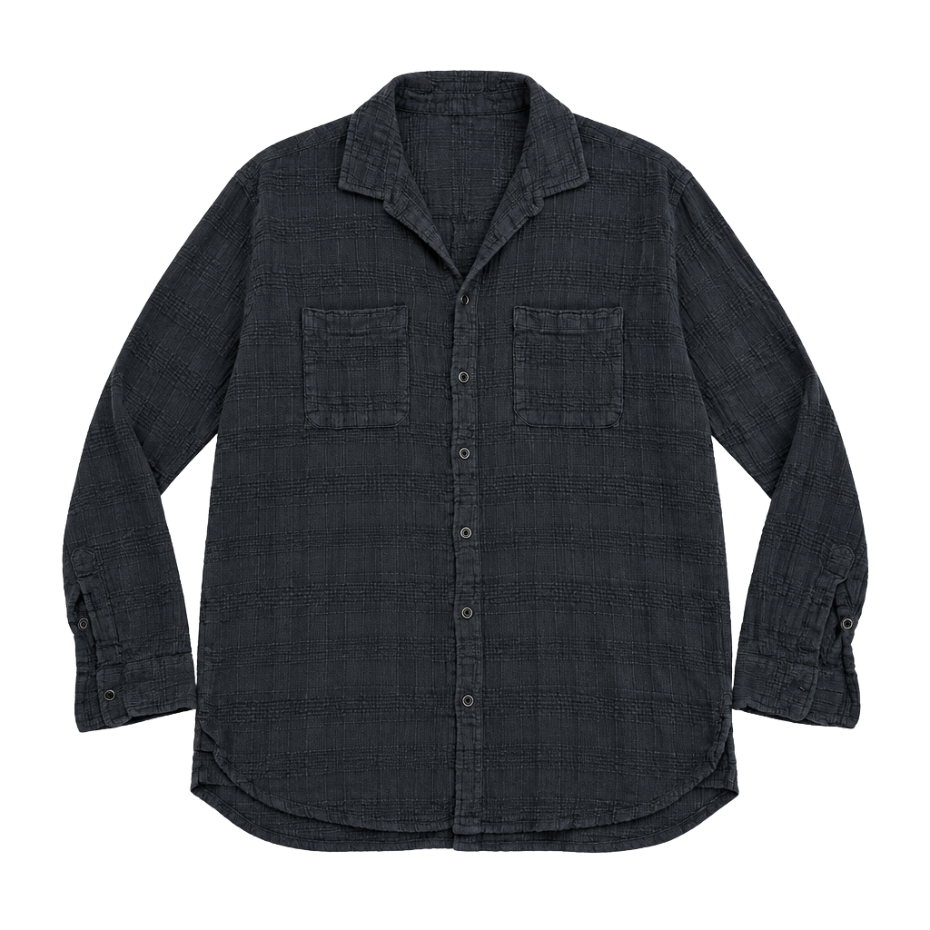 Billabong Button-Up Shirt Size M Black Long Sleeve Gauze Plaid 1