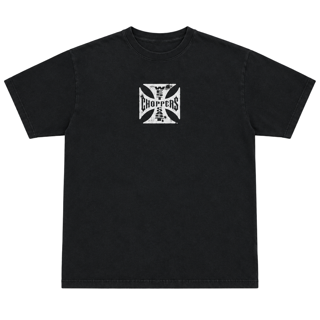 West Coast Choppers T-Shirt Size XL Black Iron Cross Graphic 1