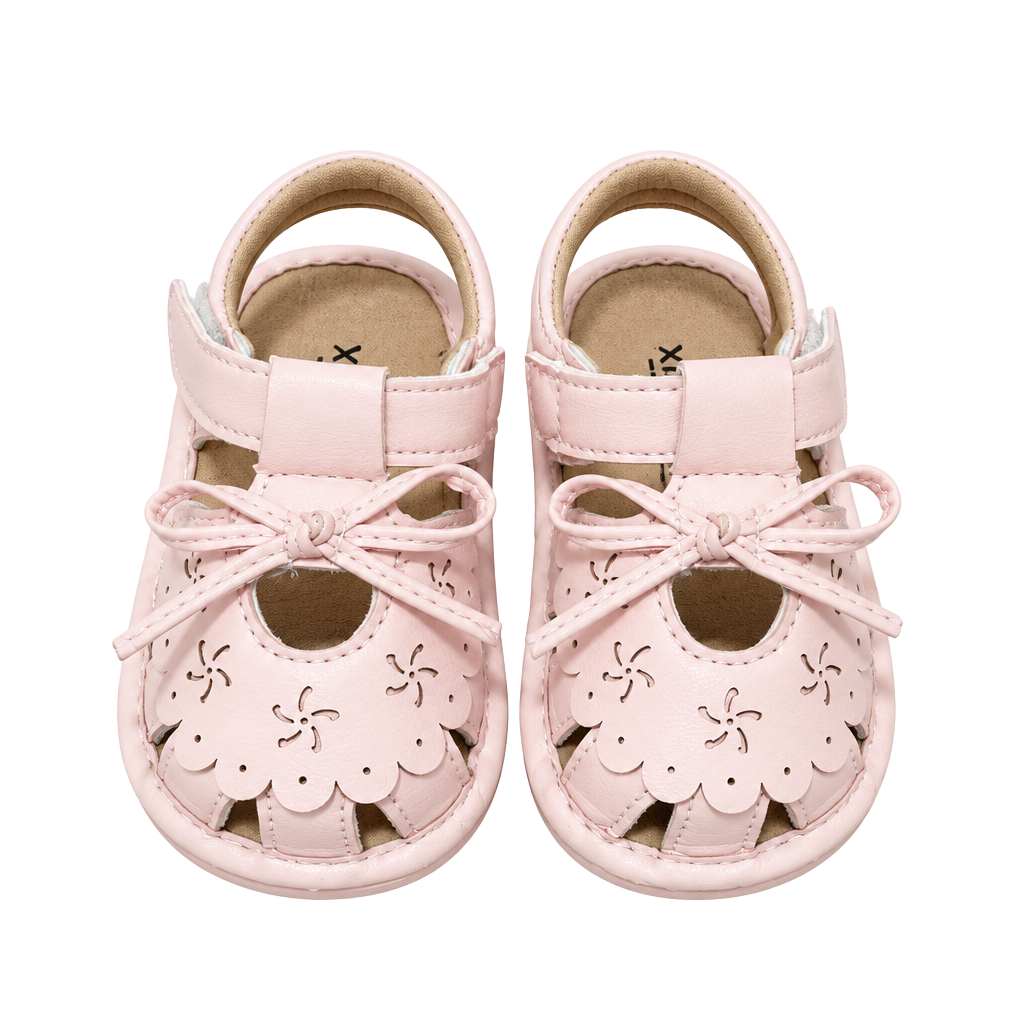 XiaoMika Kids Sandals Size 20 Pink Bow Hollow Out Summer Toddler Shoes 1