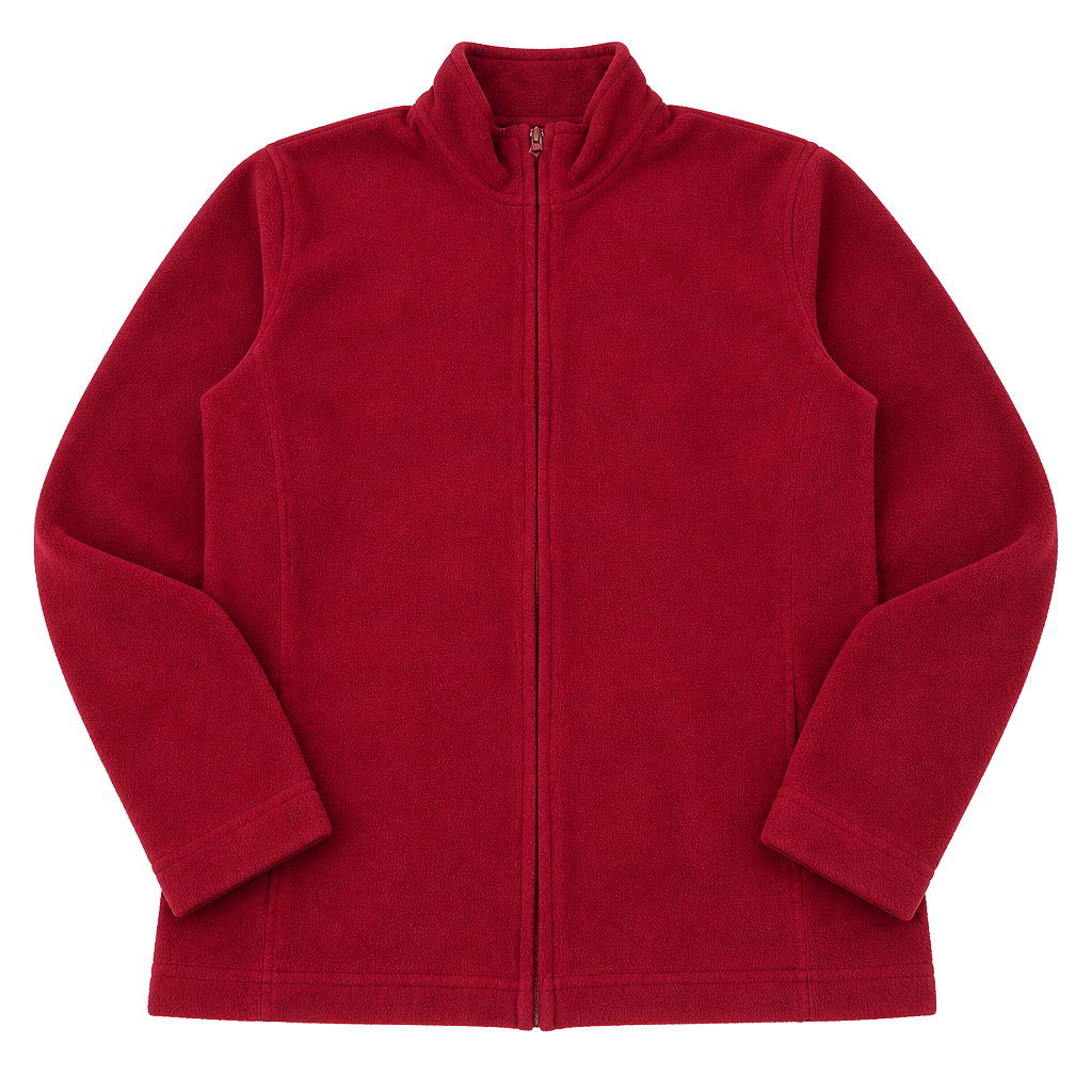 L.L.Bean Women's Full-Zip Fleece Jacket - Burgundy, Size M 1