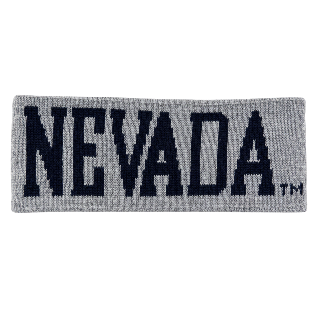 Nevada Wolf Pack Knit Headband Gray Black 1