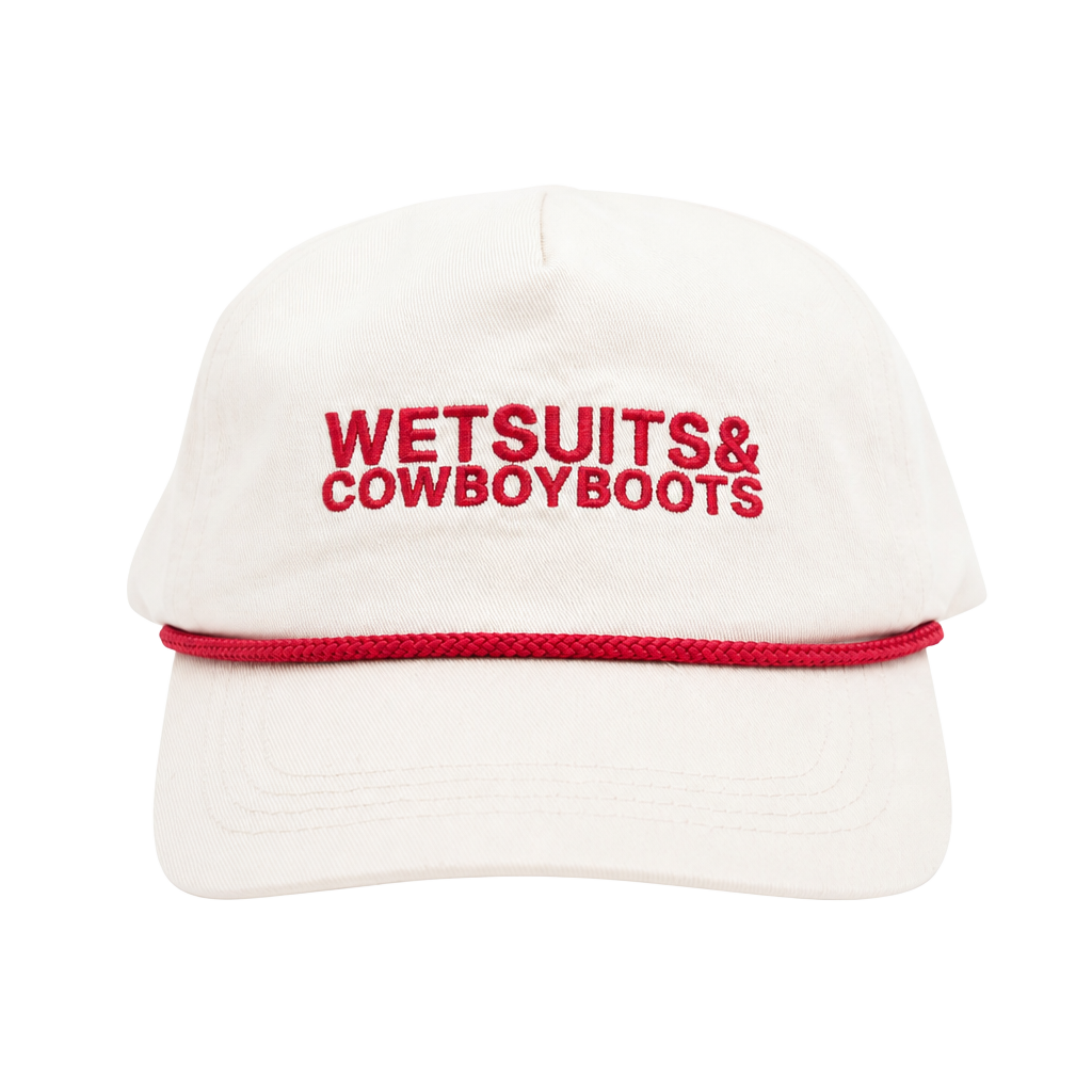 Le Surf Wetsuits & Cowboy Boots Hat Westetn Surf White Red Snapback 1
