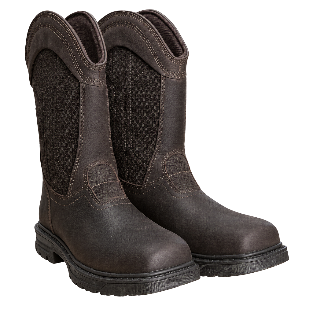 Herman Survivors Granite Steel Toe Work Boots Size 8 Brown Leather 1