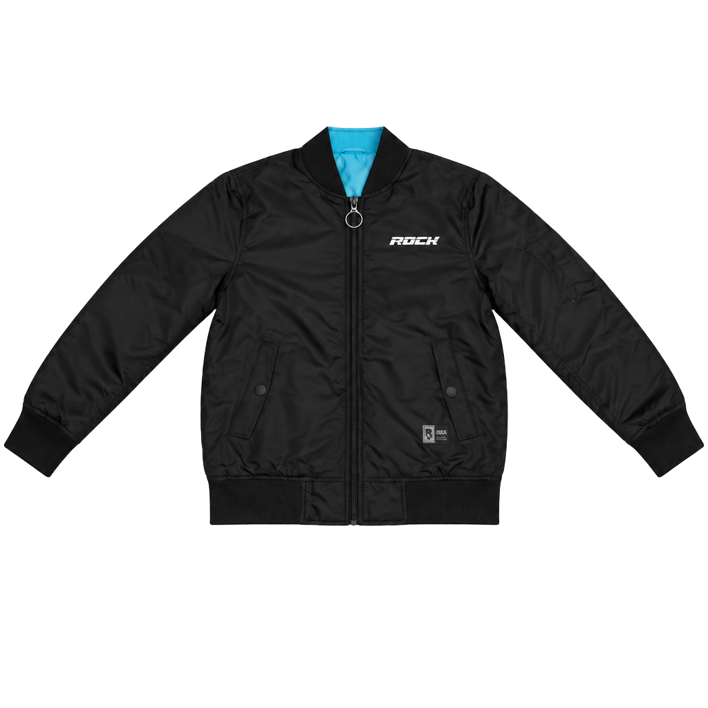Staple Reversible Bomber Jacket Black Blue Size XS 1