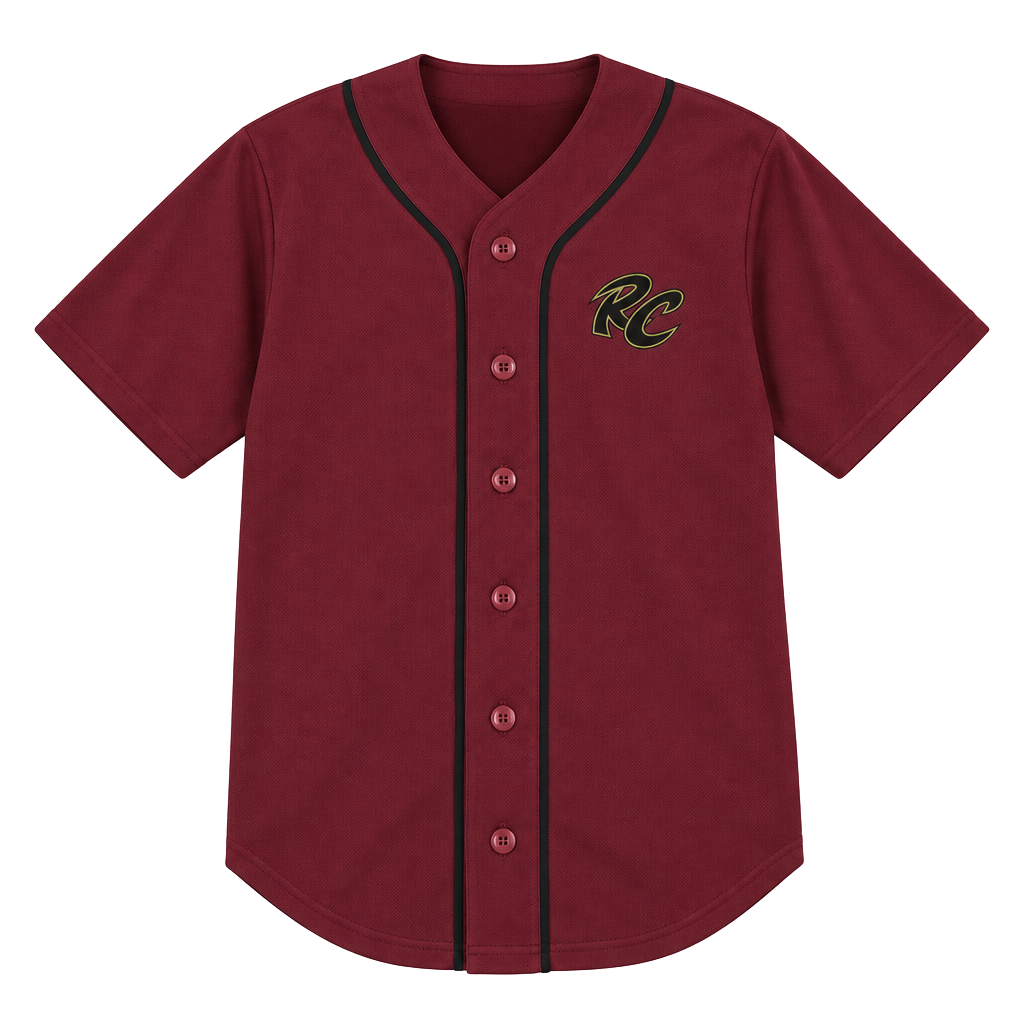 Sacramento River Cats Boys Baseball Jersey Burgundy Button Down L (10/12) 1