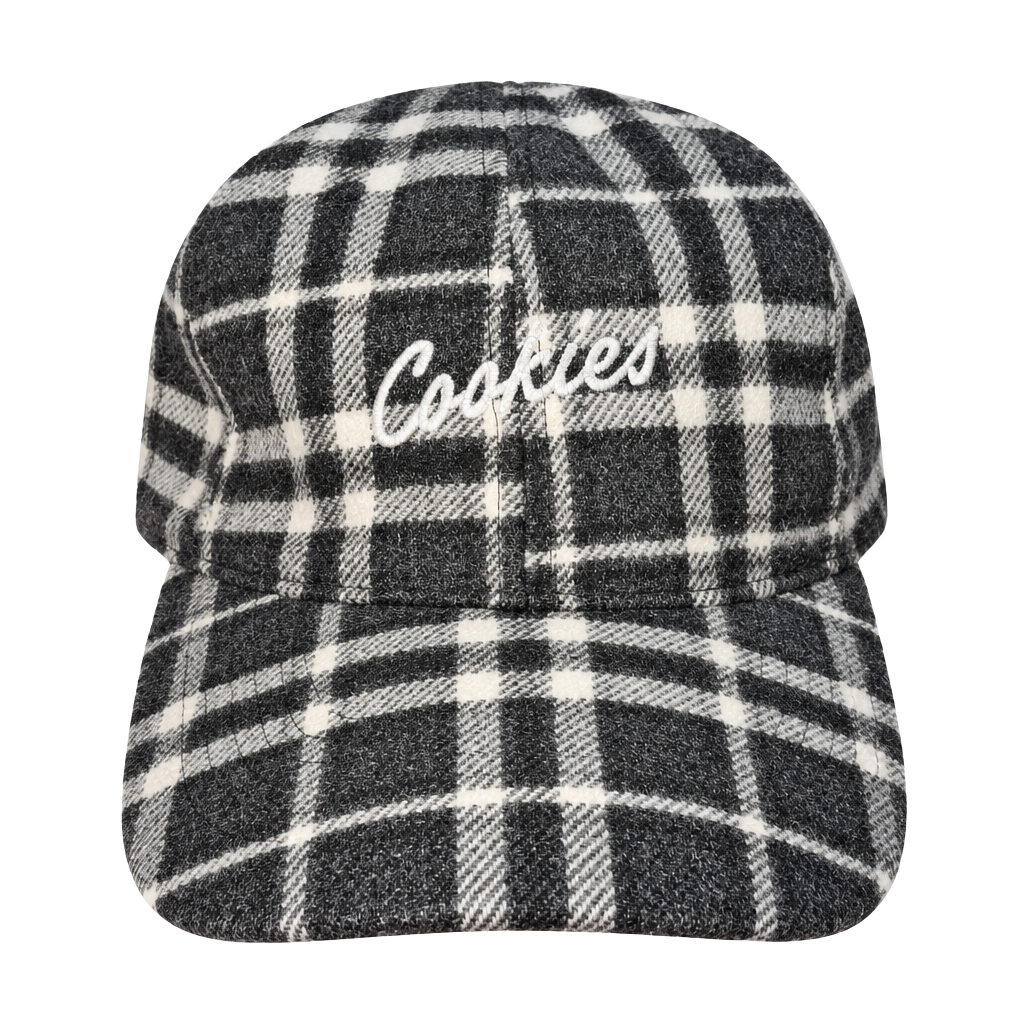 Cookies Cultivators Flannel Dad Hat One Size Black White Plaid 1