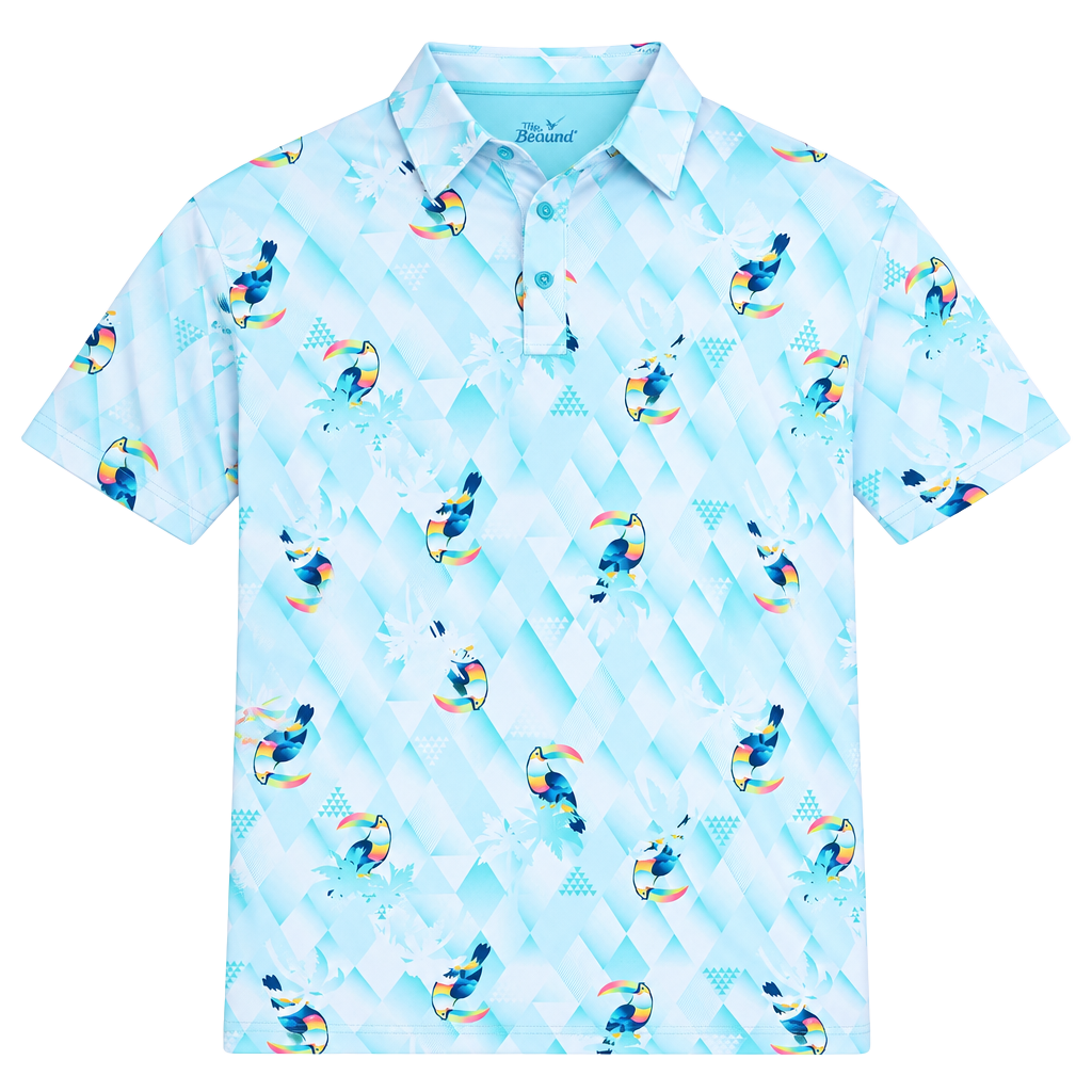 Birdie Bound Toucan Prism Polo Shirt 1