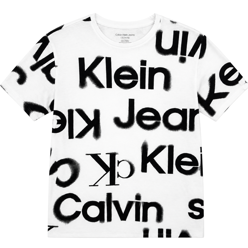 Calvin Klein Boys' Short Sleeve Graphic Crew Neck. Size L, 14/16 1