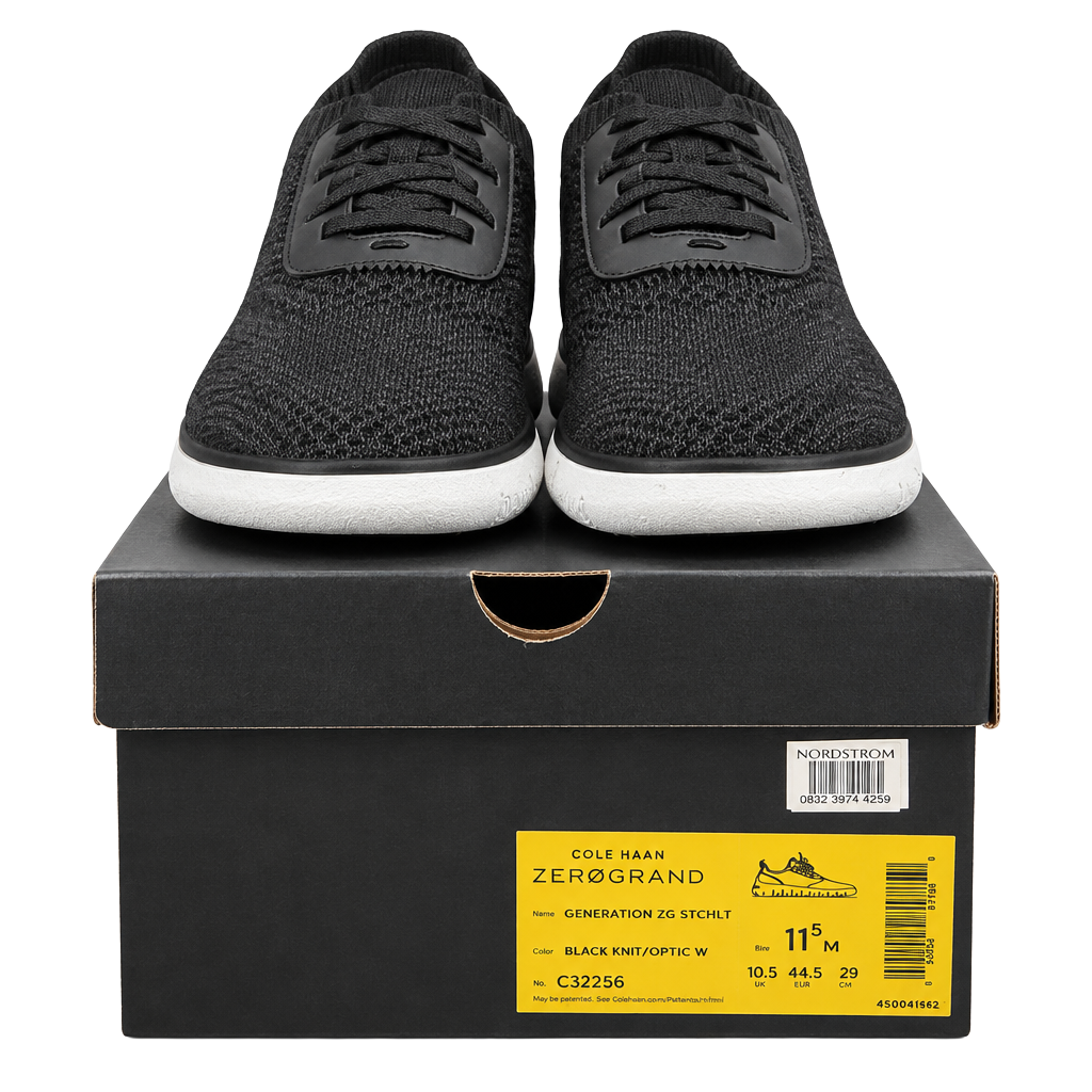Cole Haan Zerogrand Stitchlite Size 11.5M Black Knit Sneakers 1