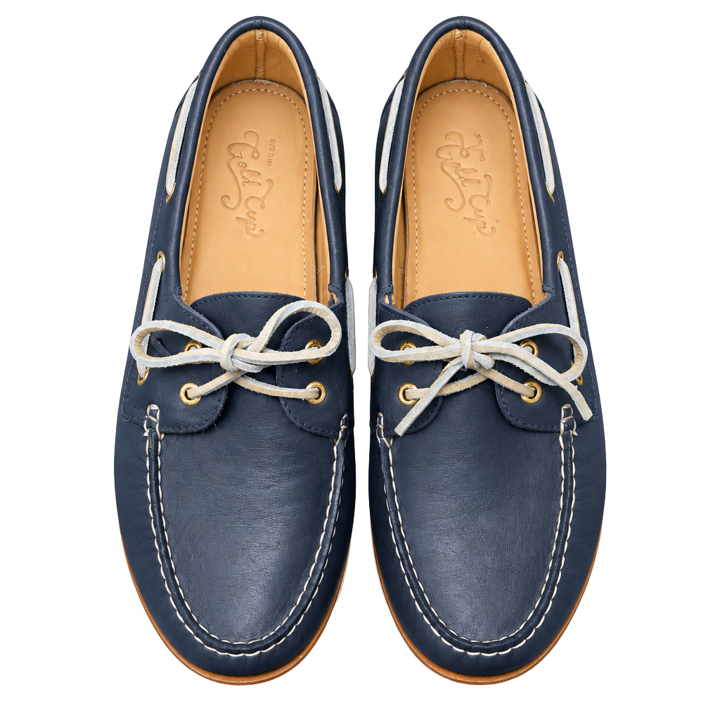 Sperry Gold Cup Authentic Original 2-Eye Boat Shoe Size 12 M Navy Leather 1