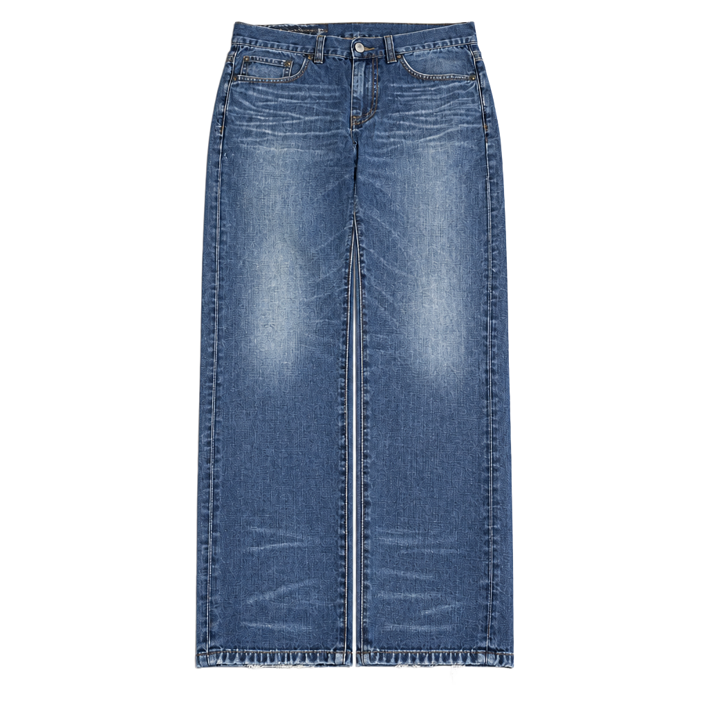 Armani Exchange J66 Straight Jeans Size 31R Blue Distressed Denim 1