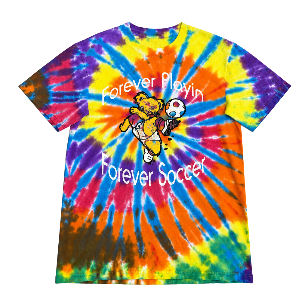 Vindage Grateful Dead Forever Playin Forever Soccer Bear Tie Dye T-Shirt 1
