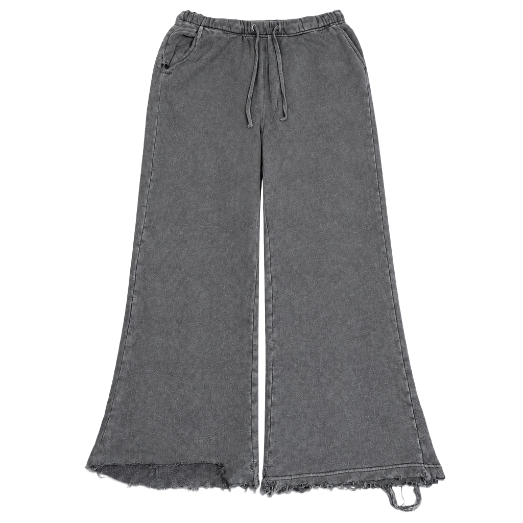 Elwood Sweatpants Size S Gray Organic Cotton Distressed Lounge Pants 1