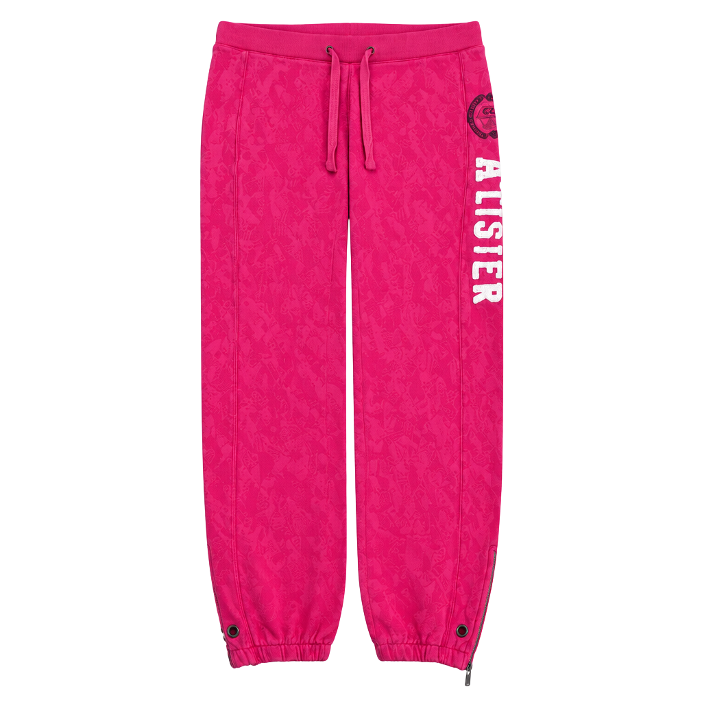 Victoria's Secret Pink Sweatpants Size S Pink Logo Zip Ankle 1