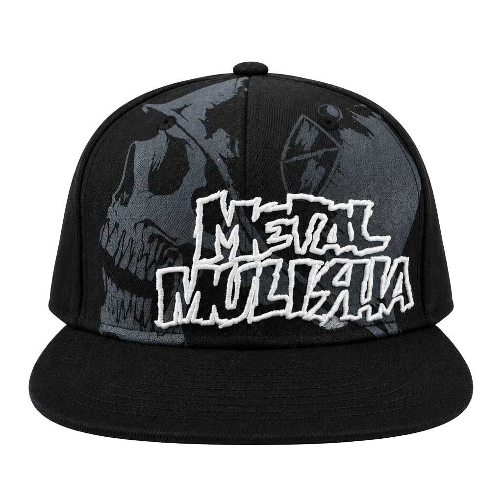New Era Metal Mulisha 59Fifty Hat Size 7 1/4 Black Skull Fitted 1