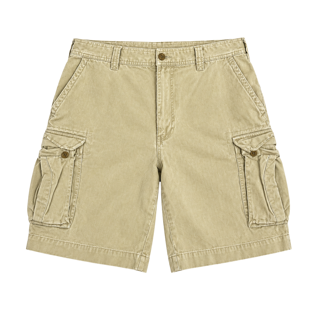 Abercrombie & Fitch Cargo Shorts Size 34 Tan Cotton Outdoor Goods 1