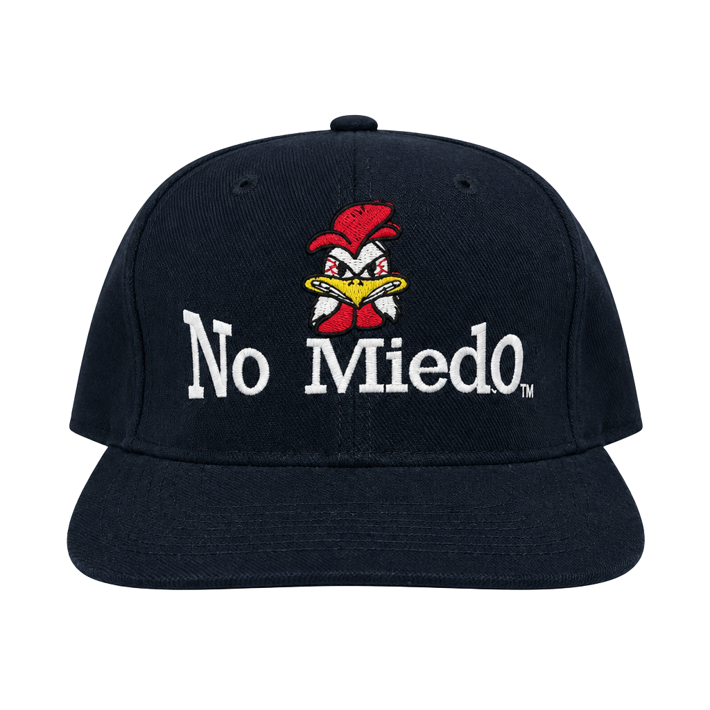 No Miedo Snapback Hat Black Rooster Embroidered Mascot Cap 1