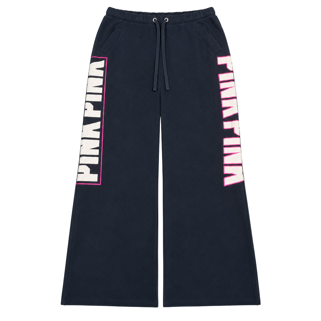 Pink Victoria's Secret Sweatpants Size S Black Logo Leg Print 1