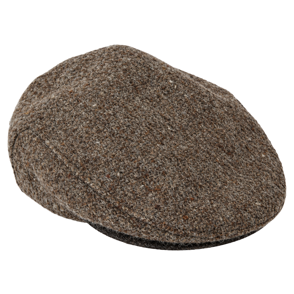 Stetson Wool Flat Cap Size L Brown Tweed Ivy Newsboy Hat 1