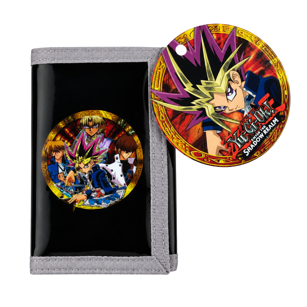 Vintage Yu-Gi-Oh! Enter The Shadow Realm Patent Wallet New Black Anime 1