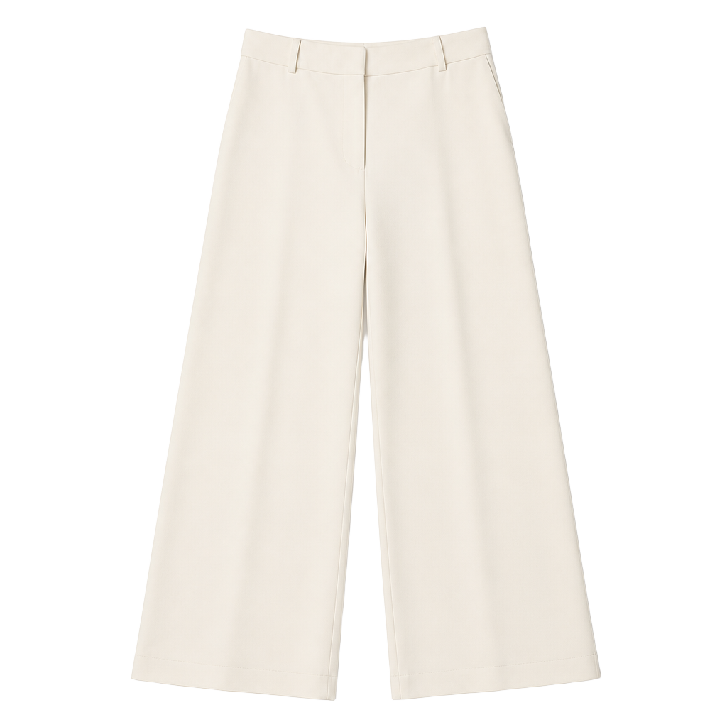 L'AGENCE White Wide Leg Trousers Size 8 1