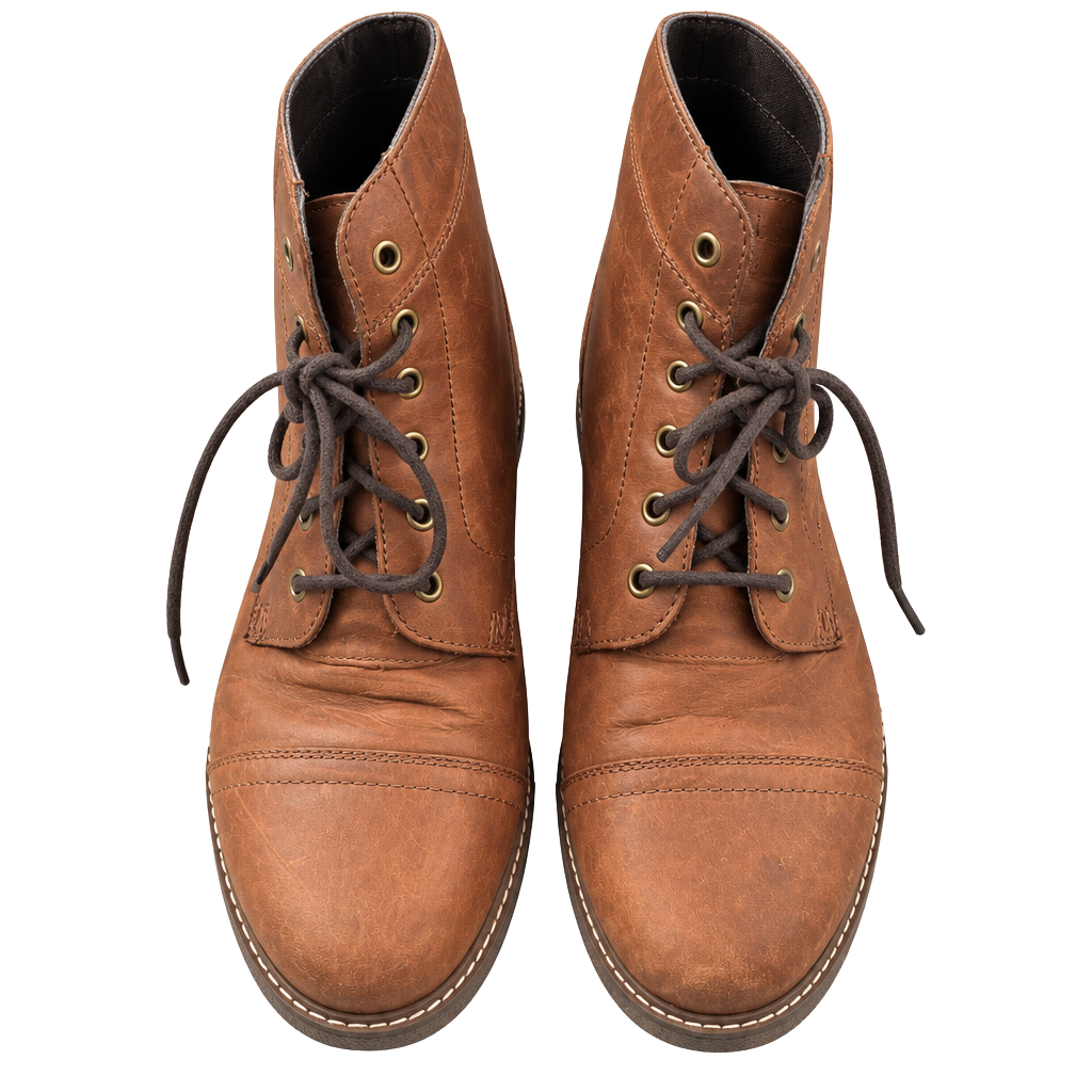 Cole Haan Leather Cap Toe Boot Size 9M Brown Lace Up 1
