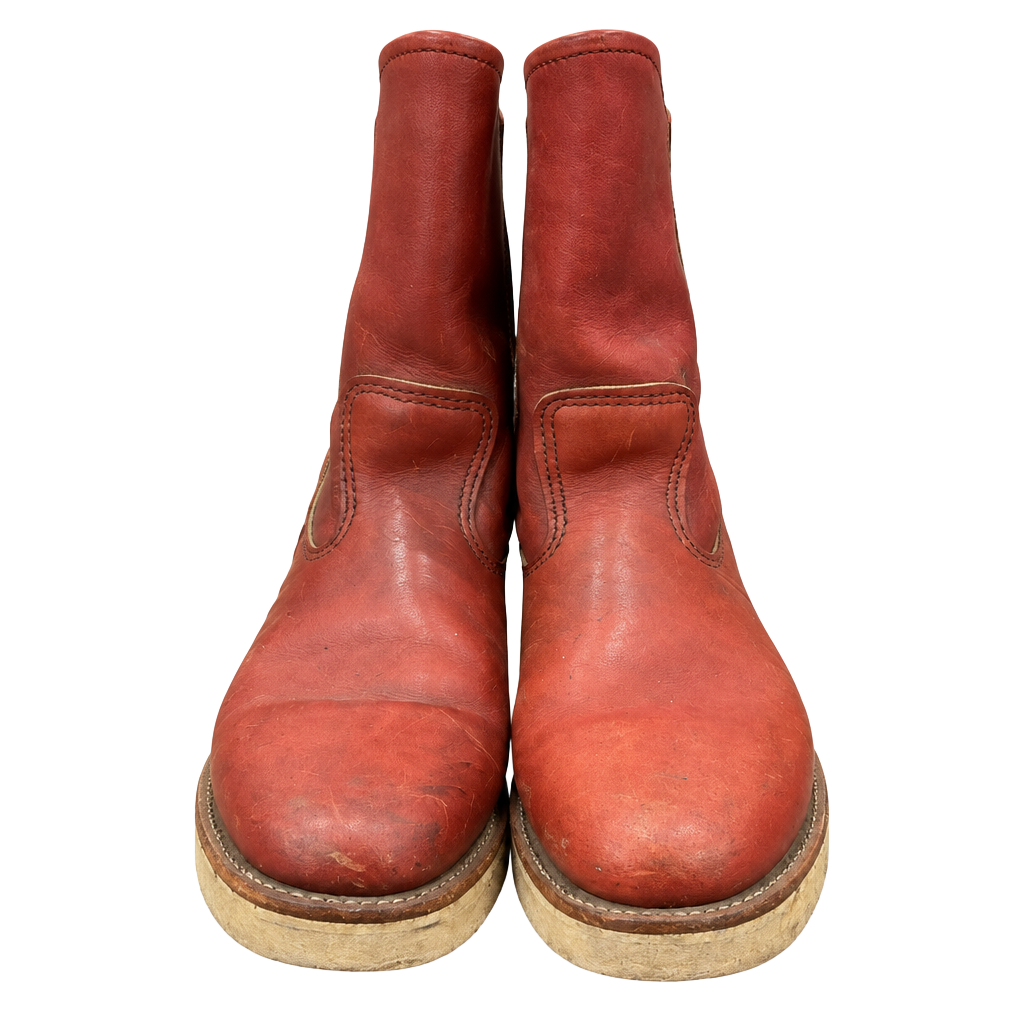 Vintage Red Wing Irish Setter Pecos Boots Red Leather Wedge Sole 1
