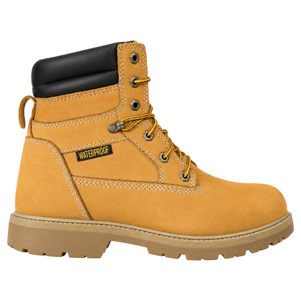 Brahma Hubert Waterproof Work Boots Size 12 XW Wheat Leather 1