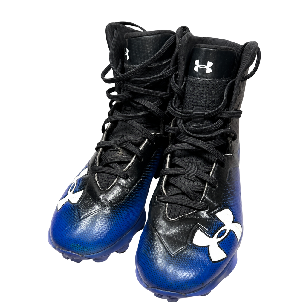 Under Armour Highlight MC Football Cleats Black Royal Blue Youth Size 4.5Y 1