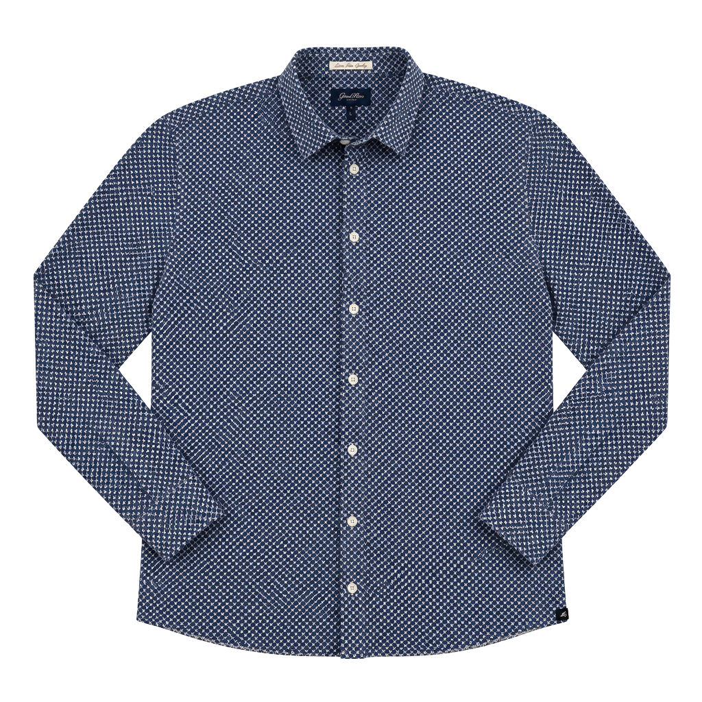 Good Man Brand Geometric Print Long Sleeve Button Down Shirt Size M 1