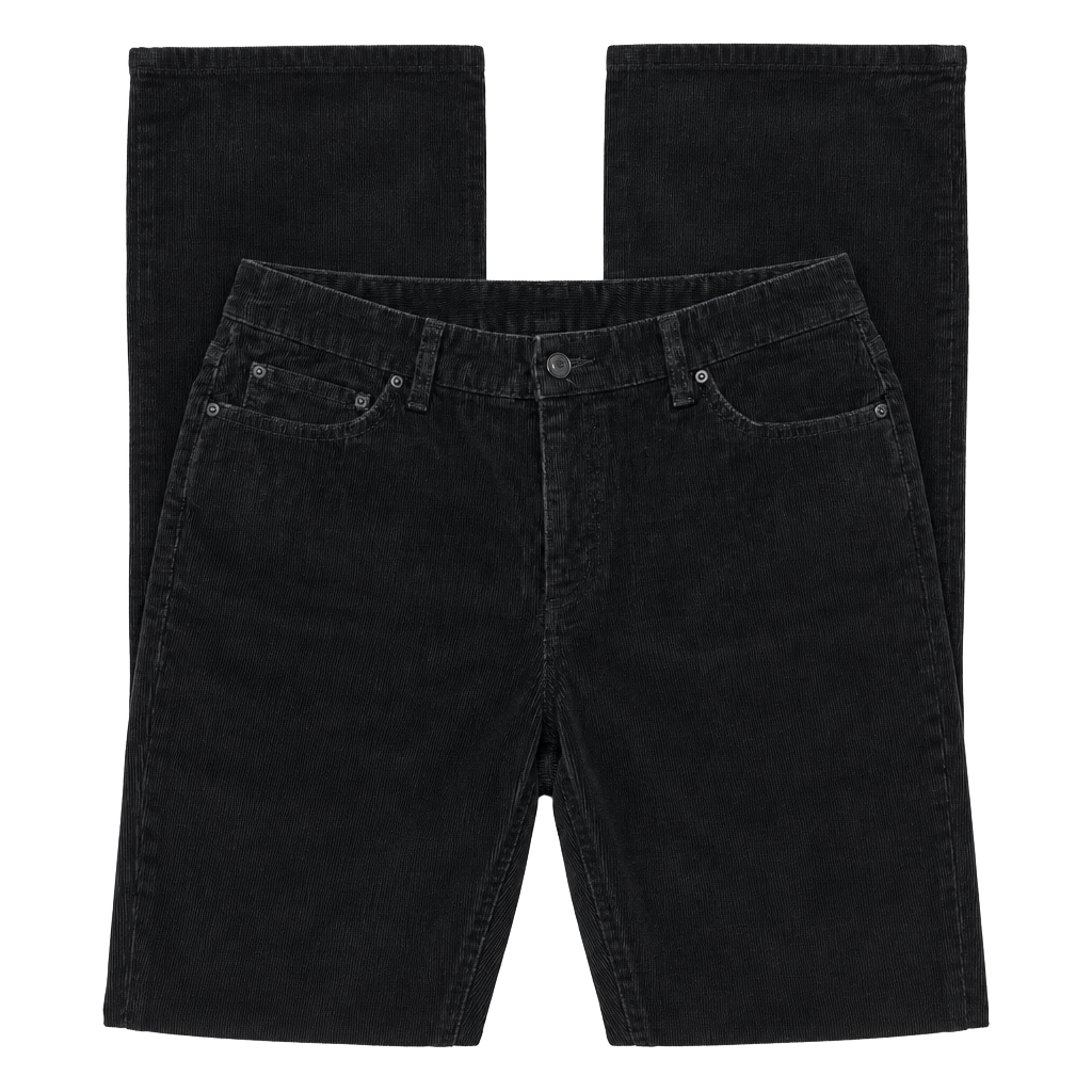 St. John's Bay Secretly Slender Boot Cut Corduroy Pants Size 12 Black 1