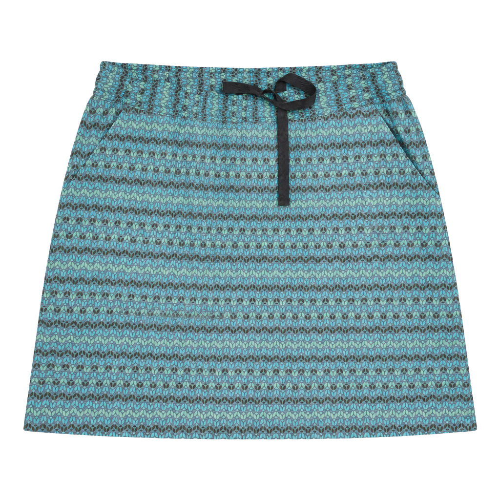 Toad&Co Patterned Drawstring Skirt Size S Blue Green 1