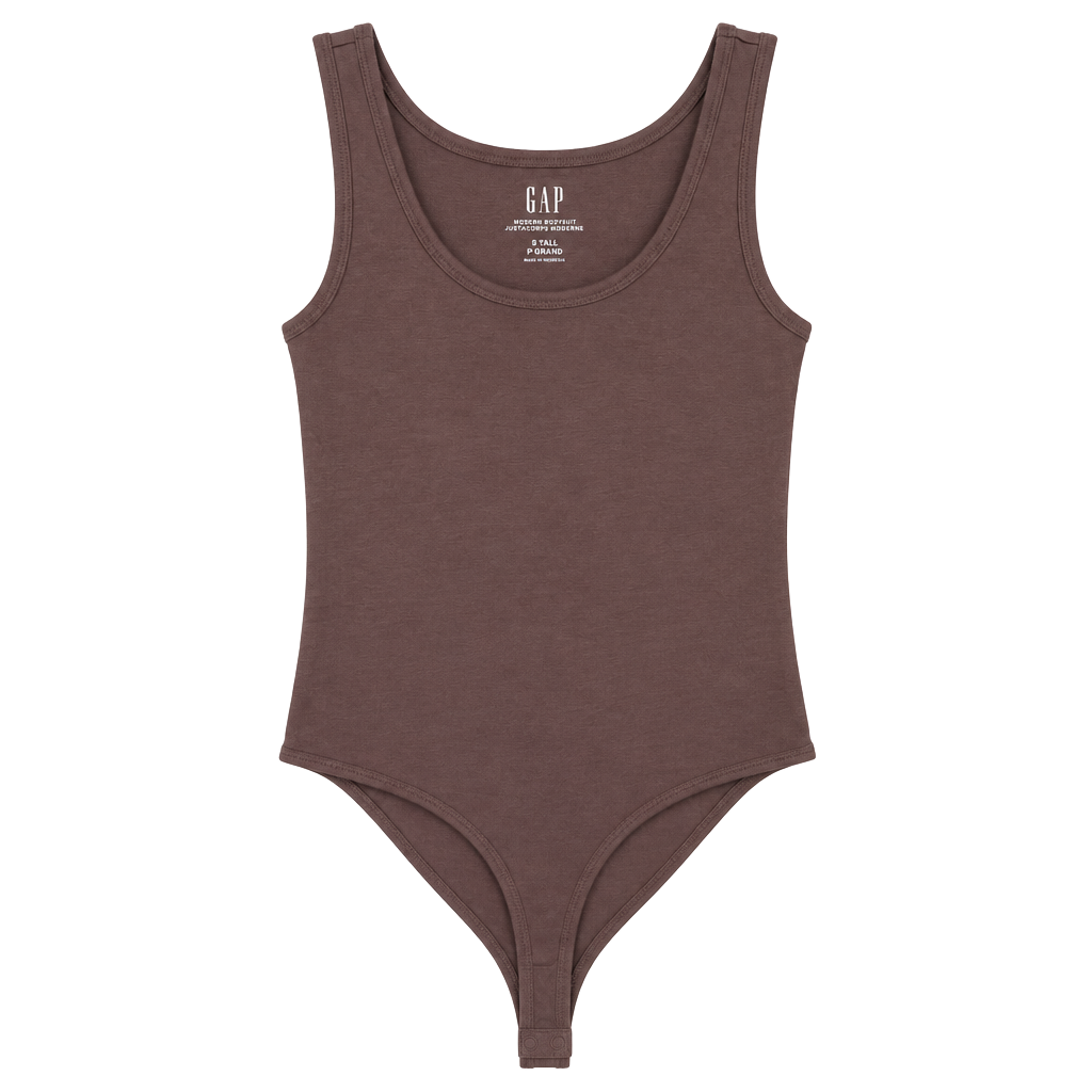 Gap Modern Bodysuit Size S Tall Brown Tank Top 1