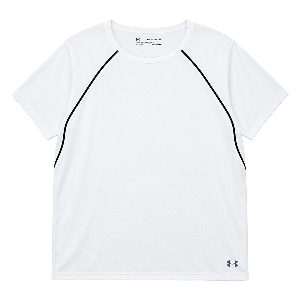 Under Armour HeatGear Athletic T-Shirt Size 2XL White Loose 1