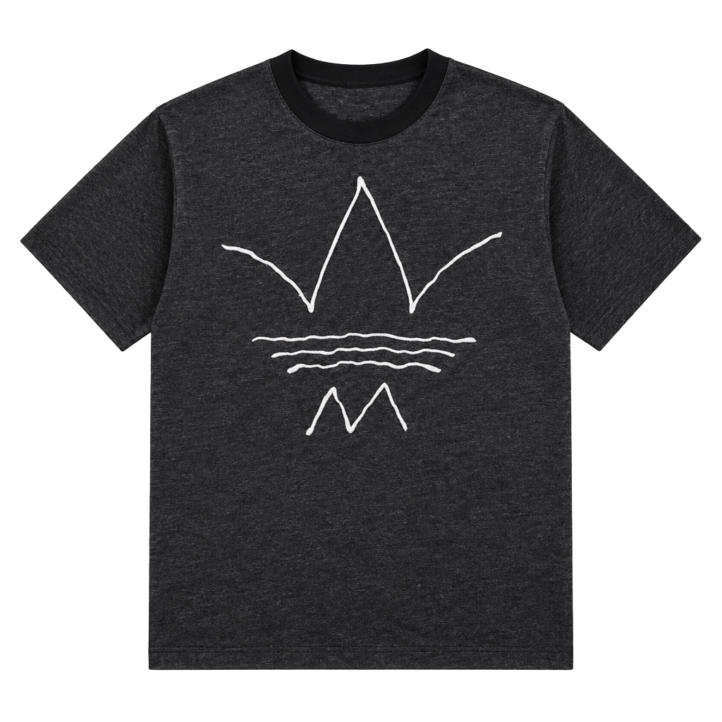 Adidas Trefoil Logo Crop Sweatshirt Size XS Charcoal Gray 1