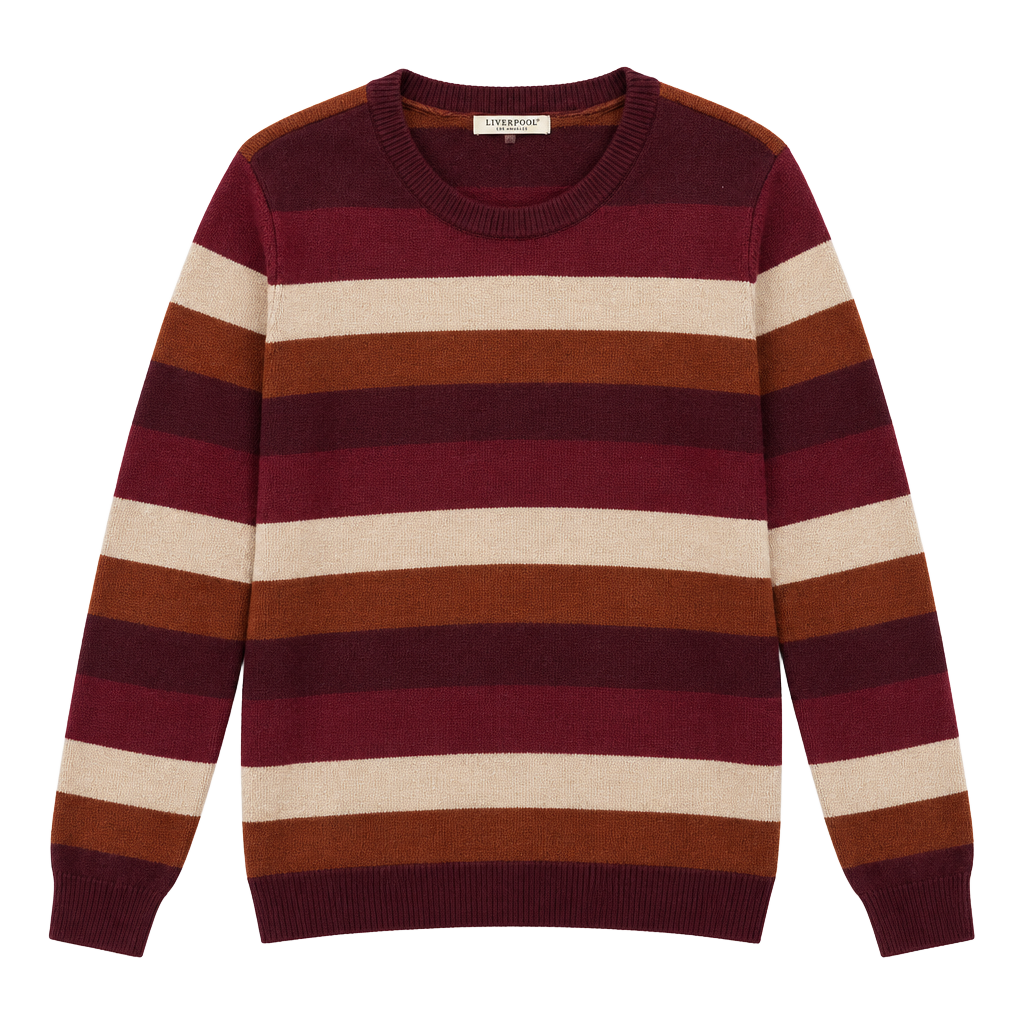 Liverpool Los Angeles Striped Crew Neck Sweater Size XL 1