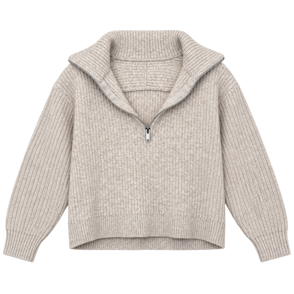 Everlane Ribbed Half Zip Sweater Size S 1