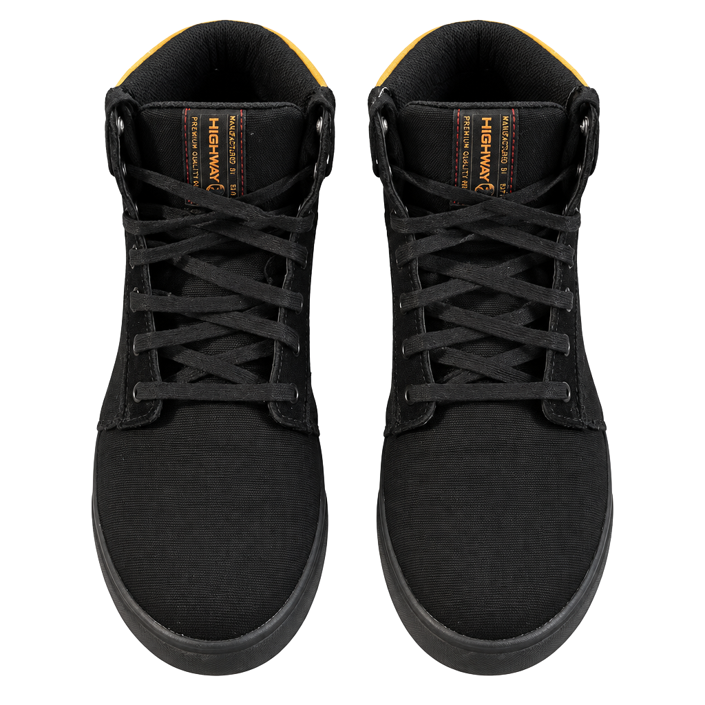 New Highway 21 Casual Riding Motorcycle Shoes Men's 9 Black Brown 1