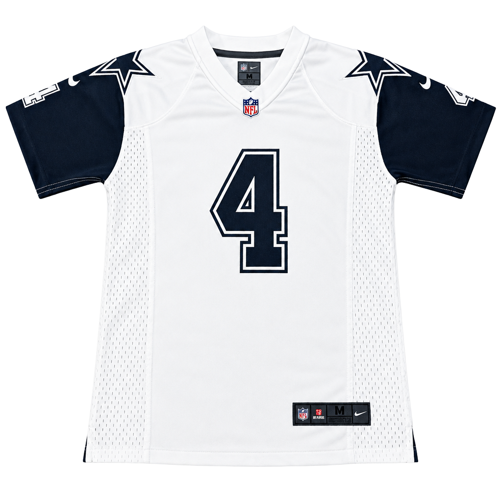 Youth Nike Dallas Cowboys Dak Prescott NFL Jersey On Field #4 Size Medium 10-12 1