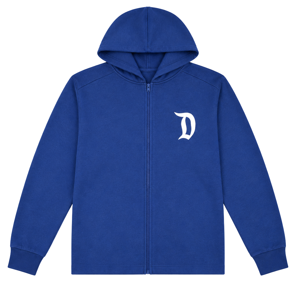Disney Disneyland Zip-Up Hoodie Size XL Blue Authentic Original Est 1955 1