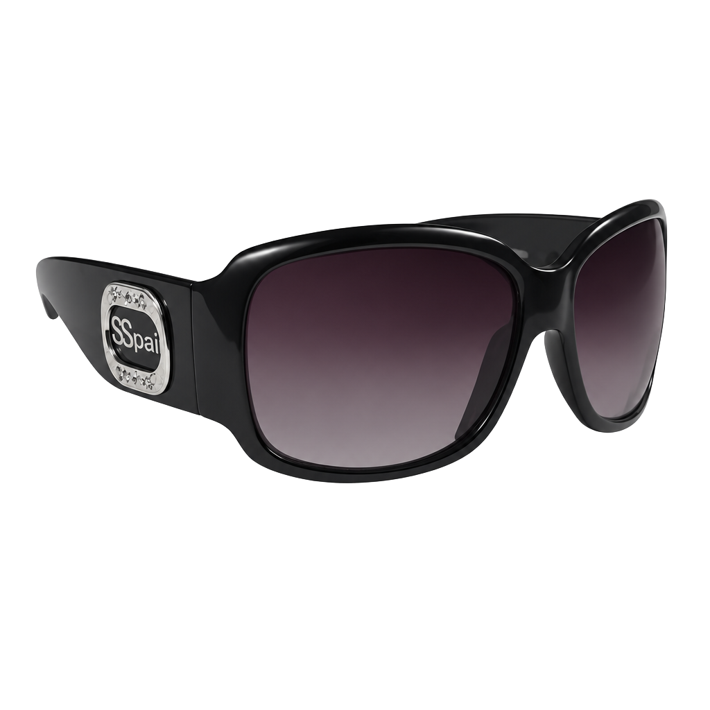 SSpair Vatel Sunglasses Black Y2K Oversized Rhinestone Eyewear 1