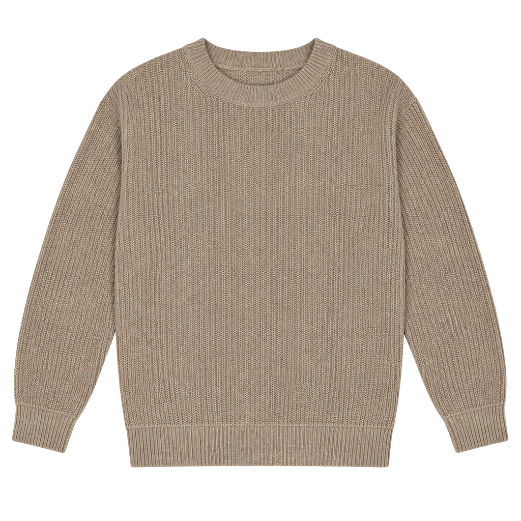 Gap Crewneck Sweater Size XL Beige Cotton Blend Ribbed Knit Long Sleeve 1