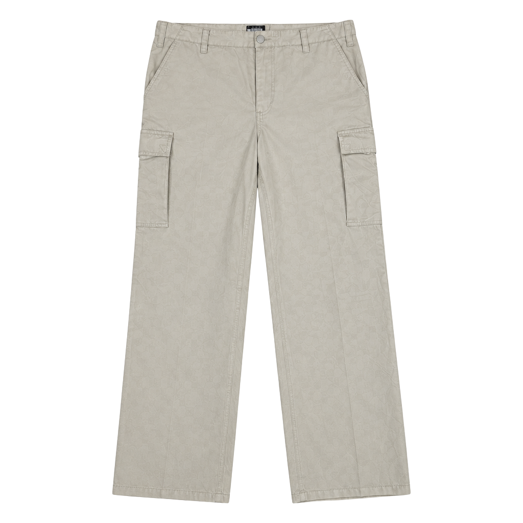 Vintage 90s/y2k Tommy Hilfiger Cargo Pants Size 12 Cream/Tan Polyester Wide Leg 1