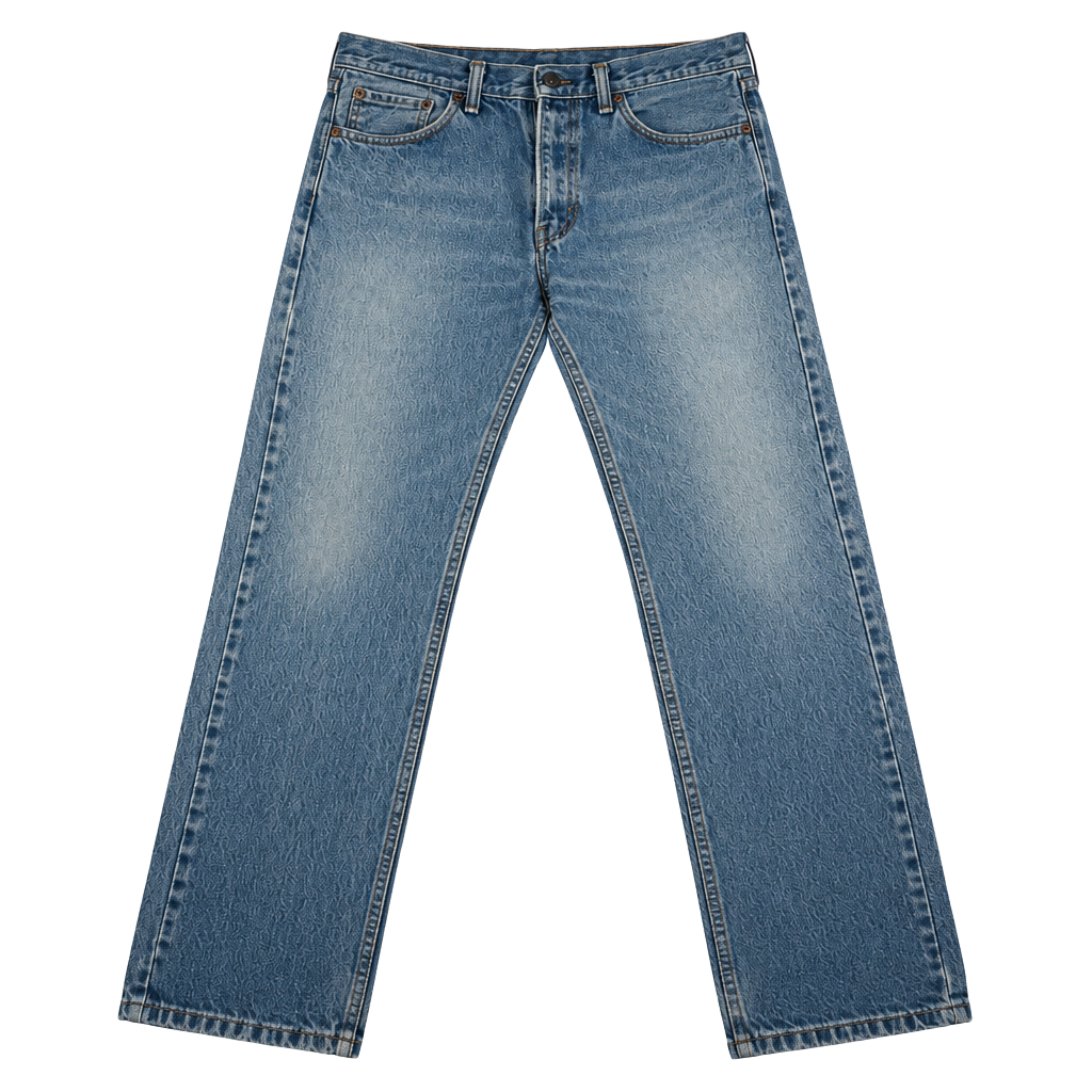 Levi's 501 Original Fit Jeans Blue Cotton Denim Distressed 1