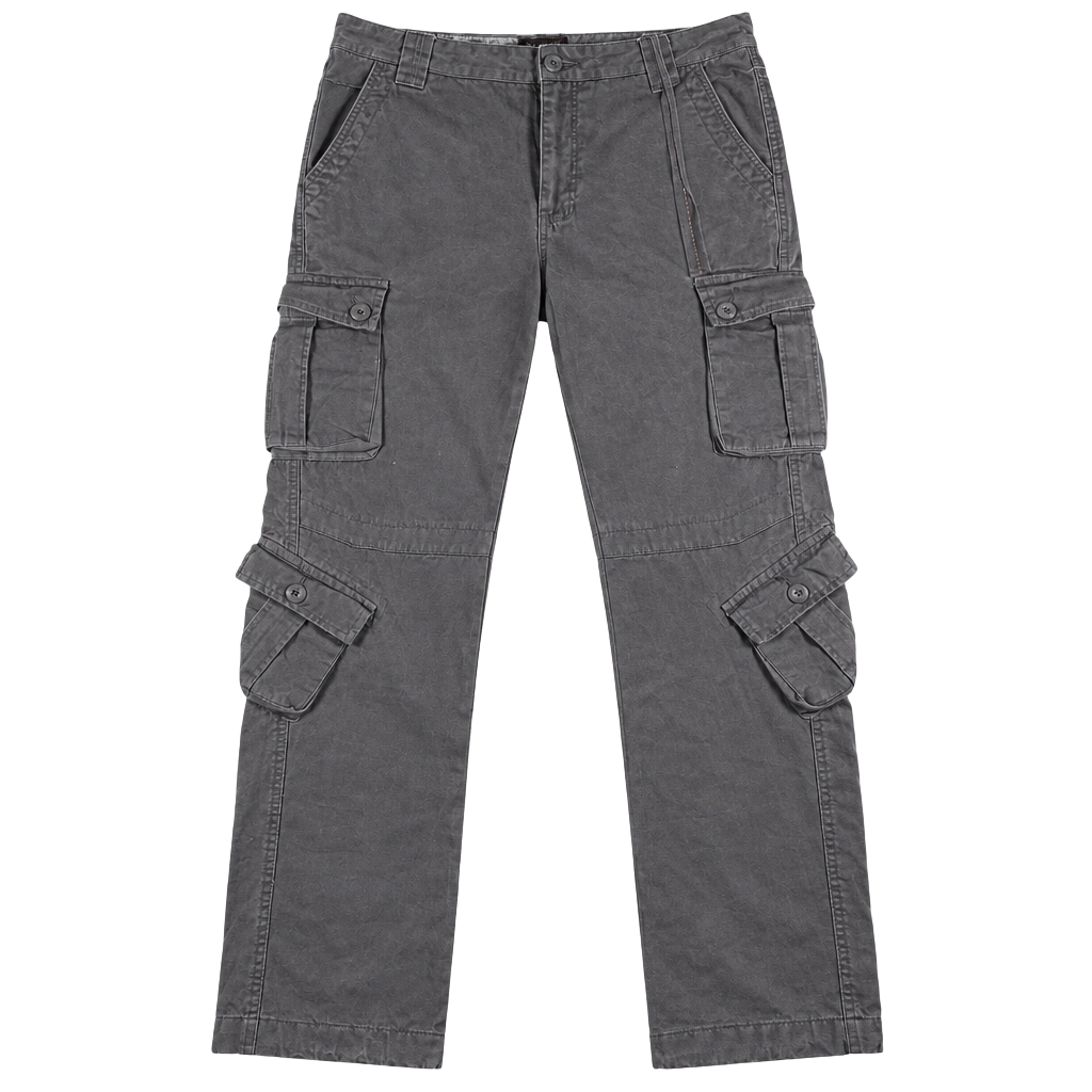 Matchstick Cargo Pants Size 36 Gray Cotton Multi Pocket Utility 1