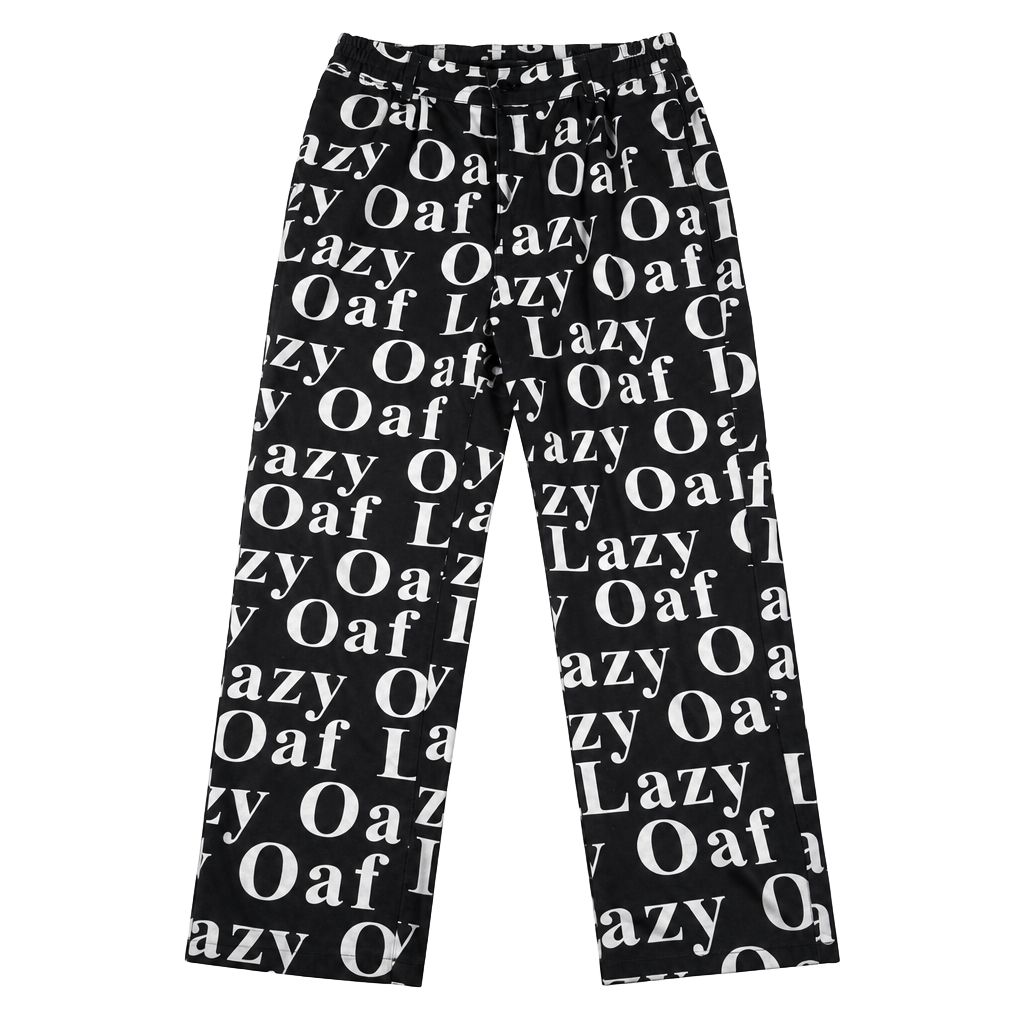 Lazy Oaf Lazy All Over Unisex Pants Size 32 Black White 1
