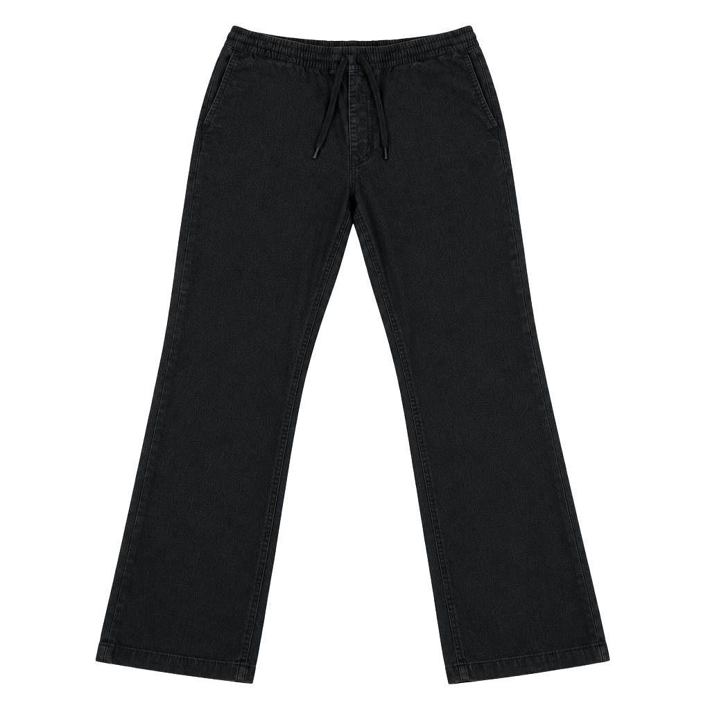 Vans Range Elastic Pants Size Large Black Relaxed Fit Casual 1