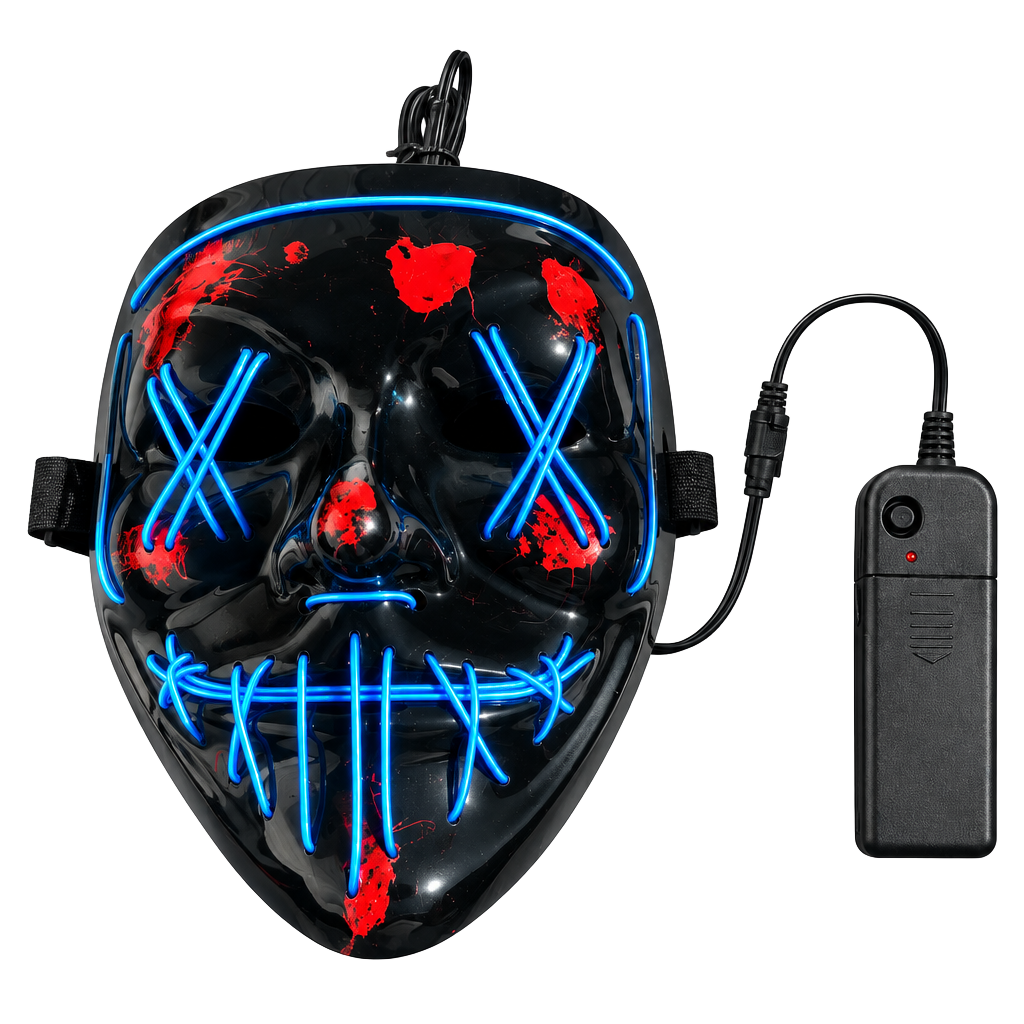 Unbranded LED Light Up Purge Mask Blue 1