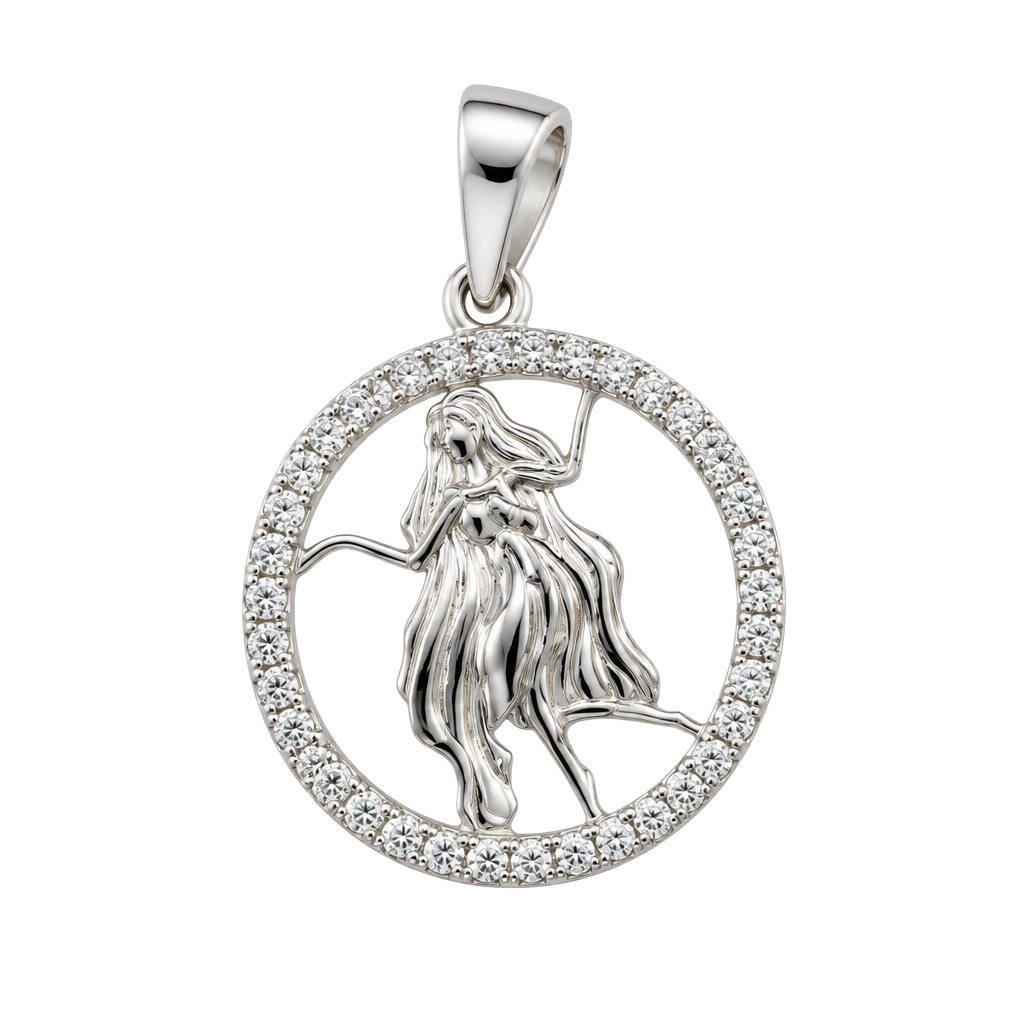 Moissanite 925 Silver Virgo 0.25CTW Pendant 1